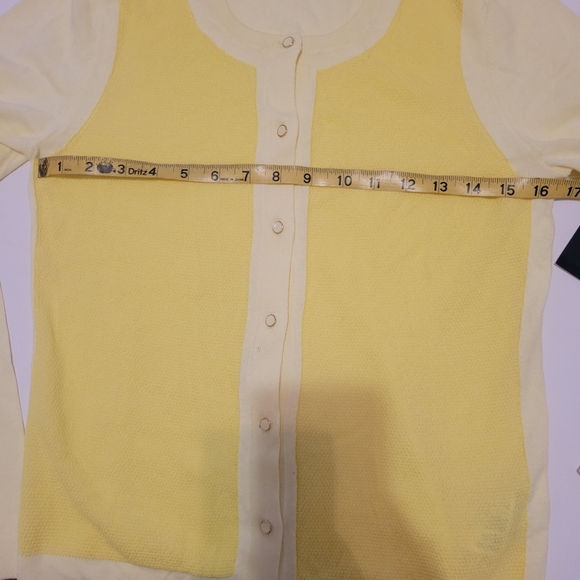 Tommy Hilfiger Butter Yellow Cardigan NWT Preppy Schoolgirl Cottagecore - Picture 7 of 9